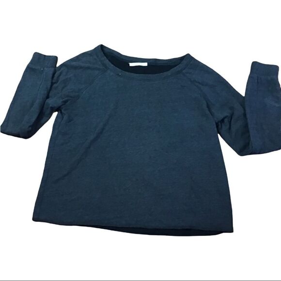 Marine Layer Charcoal Gray Double Layer Boxy Sweatshirt - Picture 1 of 9
